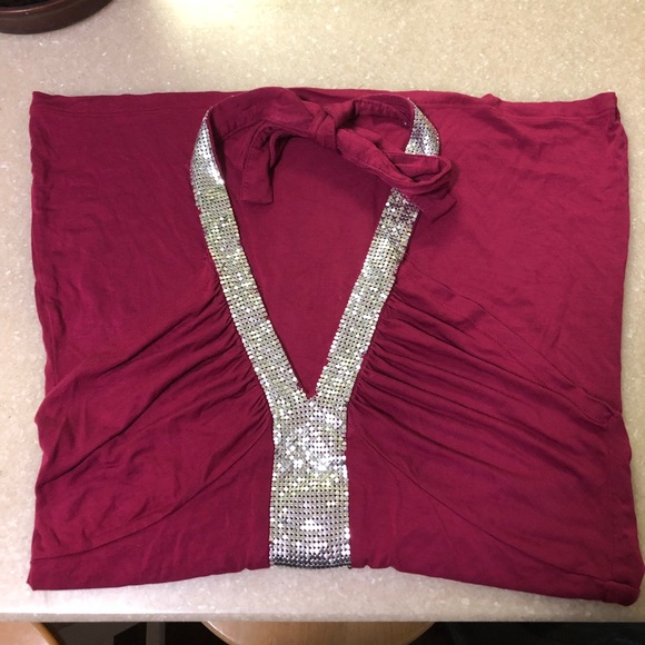 Sequence Burgundy Halter Top- Burgundy GUC - Picture 8 of 8